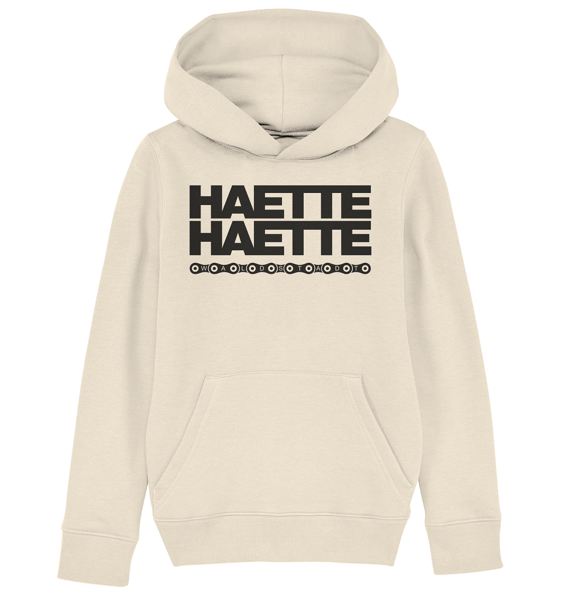 Haette Haette Fahrradkette black - Kids Organic Hoodie