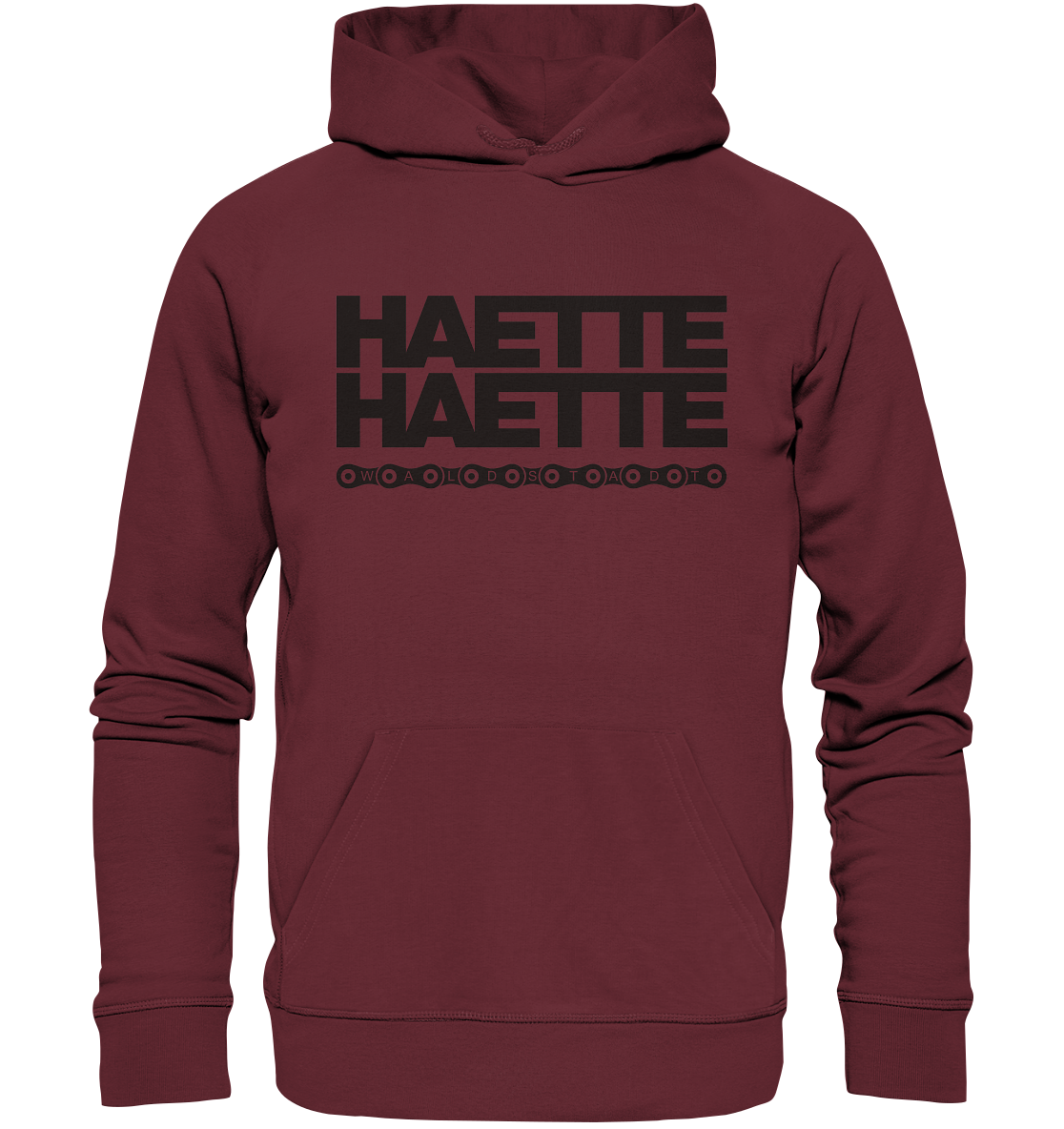Haette Haette Fahrradkette black - Organic Hoodie