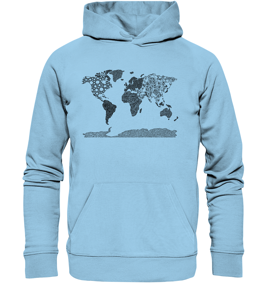 OUR PLANET - Art & Waves - Organic Basic Hoodie