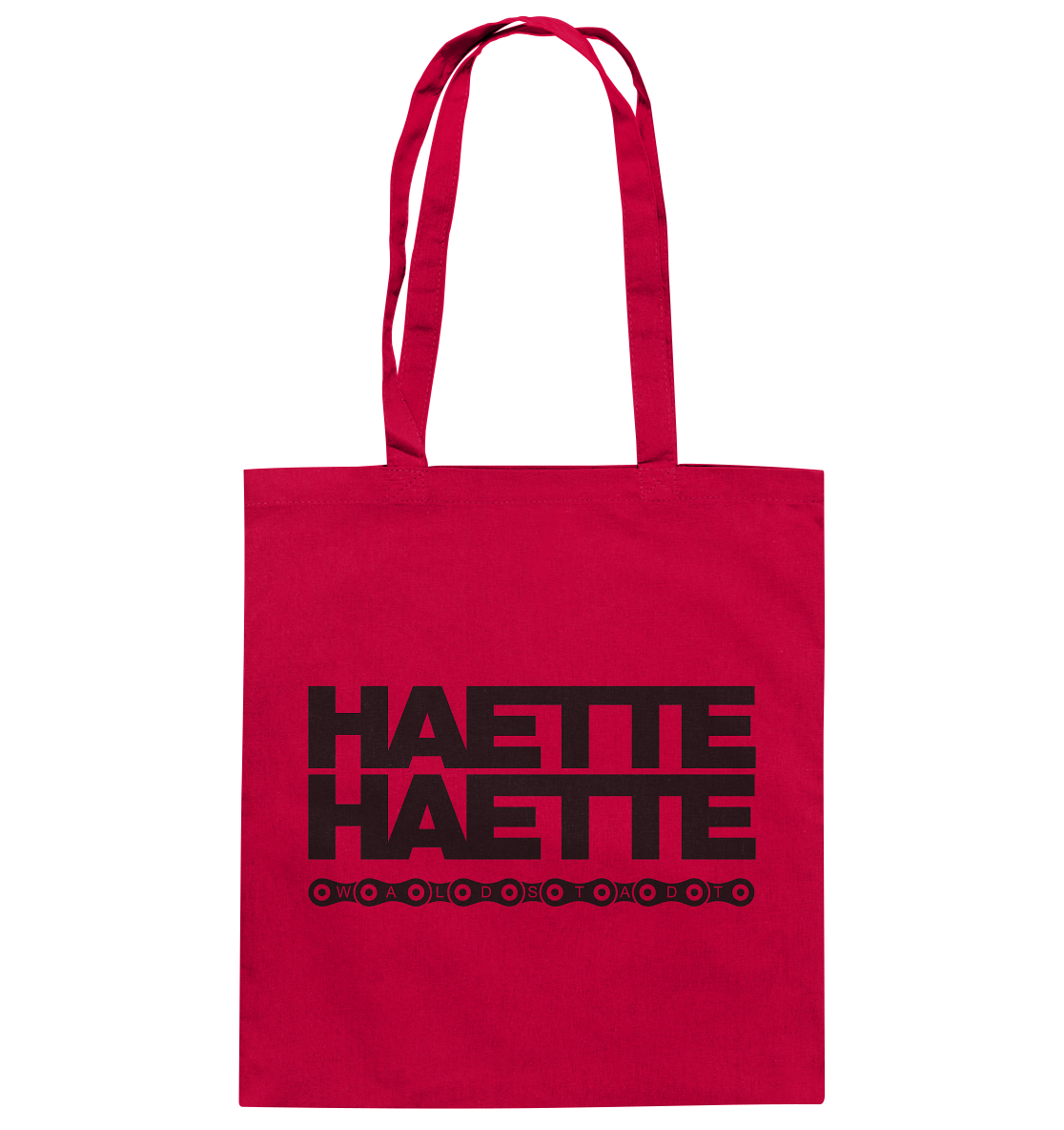 Haette Haette Fahrradkette black - Organic Cotton Bag