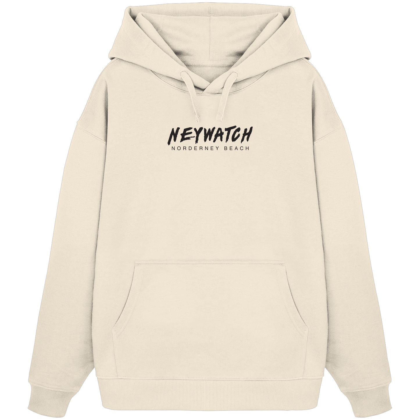 Norderney Beach black - Organic Oversize Hoodie