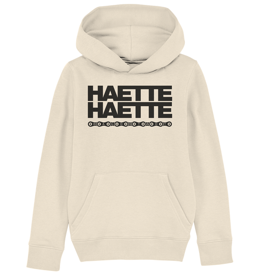 Haette Haette Fahrradkette black - Kids Organic Hoodie